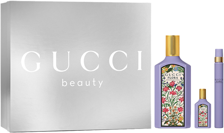 Zestaw damski Gucci Flora Gorgeous Magnolia Woda perfumowana 100 ml + Woda perfumowana 10 ml + Woda perfumowana 5 ml (3616305447654) - obraz 1