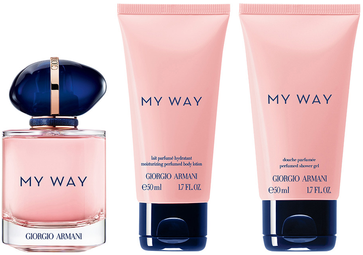 Zestaw damski Giorgio Armani My Way Woda perfumowana 50 ml + Żel pod prysznic 50 ml + Balsam do ciała 50 ml (3614274336986) - obraz 2