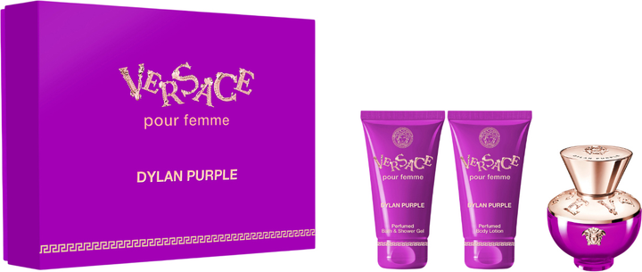 Zestaw damski Versace Dylan Purple Woda perfumowana 50 ml + Żel pod prysznic 50 ml + Balsam do ciała 50 ml (8011003885015) - obraz 1