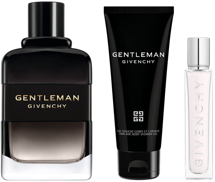 Zestaw męski Givenchy Gentleman Boisee Woda perfumowana 100 ml + Żel pod prysznic 75 ml + Woda perfumowana 12.5 ml (3274872473553) - obraz 2