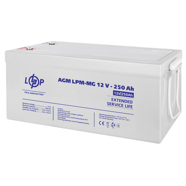 Аккумулятор мультигелевый LogicPower AGM LPM-MG 12 - 250Ah - Фото 1 Аккумулятор мультигелевый LogicPower AGM LPM-MG 12 - 250Ah - изображение 1