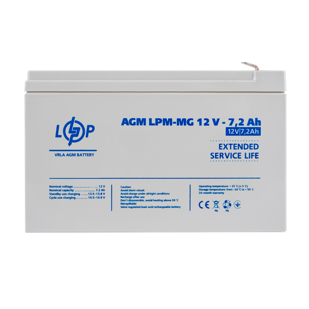 Аккумулятор мультигелевый LogicPower AGM LPM-MG 12 - 7.2Ah - Фото 1 Аккумулятор мультигелевый LogicPower AGM LPM-MG 12 - 7.2Ah - изображение 1