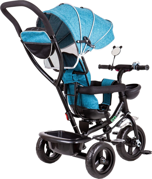 Rowerek trójkołowy EcoToys JM-066-9L Green/Blue (5903089065463) - obraz 7