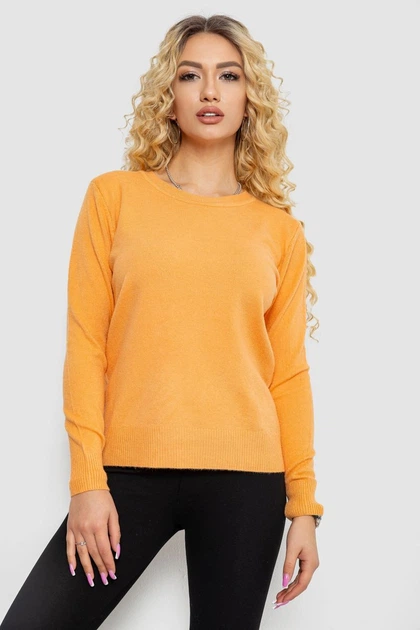 Кофта женский однотонный повседневный персиковый 244R2033 AGER S-L - Фото 1 Кофта женский однотонный повседневный персиковый 244R2033 AGER S-L - изображение 1