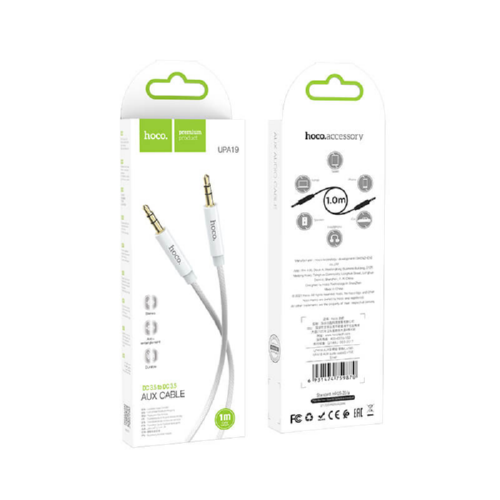 Кабель HOCO AUX audio cable UPA19 1m ТРЕ silver - изображение 2