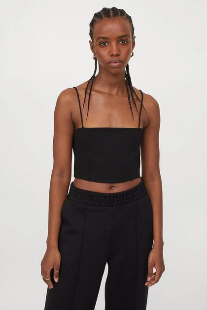 Женский топ h&m 0994995 М Черный - Фото 3 Женский топ h&m 0994995 М Черный - изображение 3