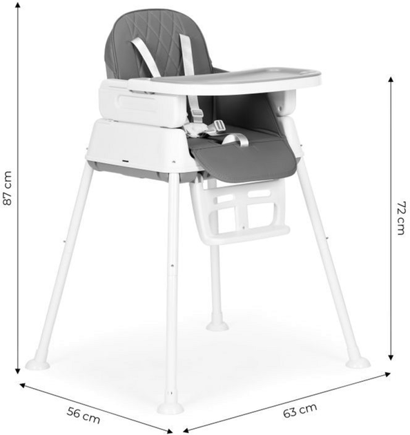 Стілець для годування EcoToys 3 в 1 складний Gray (HA-009 GRAY) - зображення 15