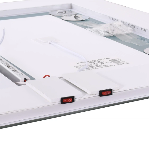 Зеркало UNIO MRR-04 SQR-RA-H 600 x 800mm LED FL с подогревом - изображение 4