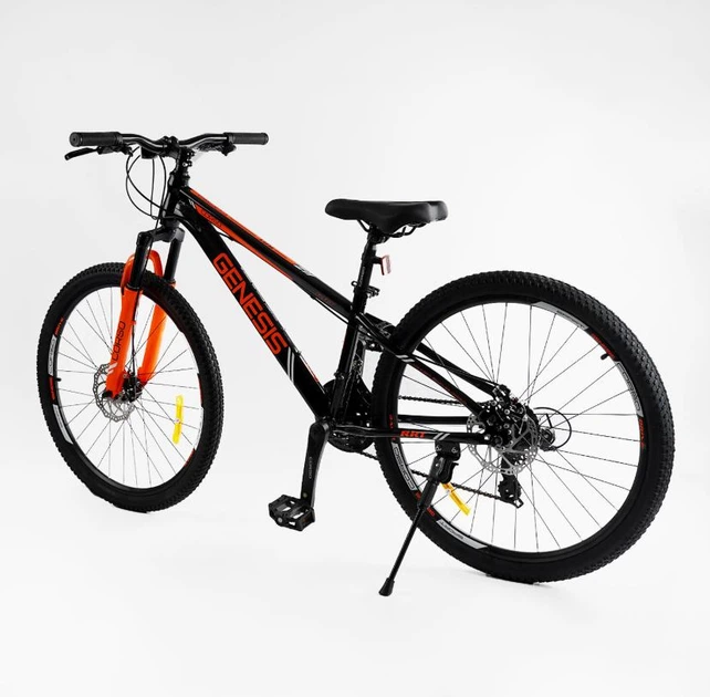 Спортивный велосипед 26 дюймов Corso «Genesis» T-26050 рама 13" Saiguan 21 скорость черно-оранжевый - изображение 3