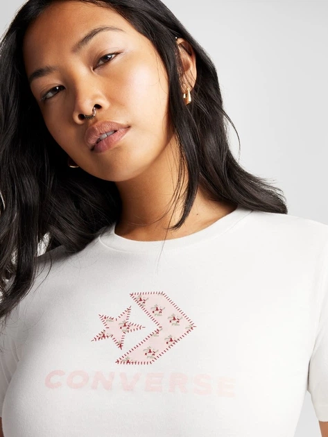 Футболка хлопковая женская Converse Star Chevron Infill Tee 10027386-103 XS Vintage White (194435388533) - изображение 4