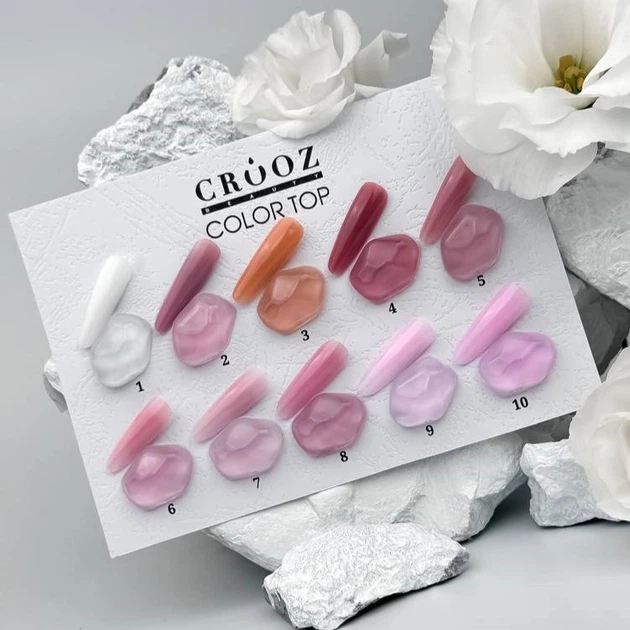 Камуфлирующий топ для гель-лака без липкого слоя Crooz Color Top № 07 8 ml (Нежно-розовый) - Фото 3 Камуфлирующий топ для гель-лака без липкого слоя Crooz Color Top № 07 8 ml (Нежно-розовый) - изображение 3