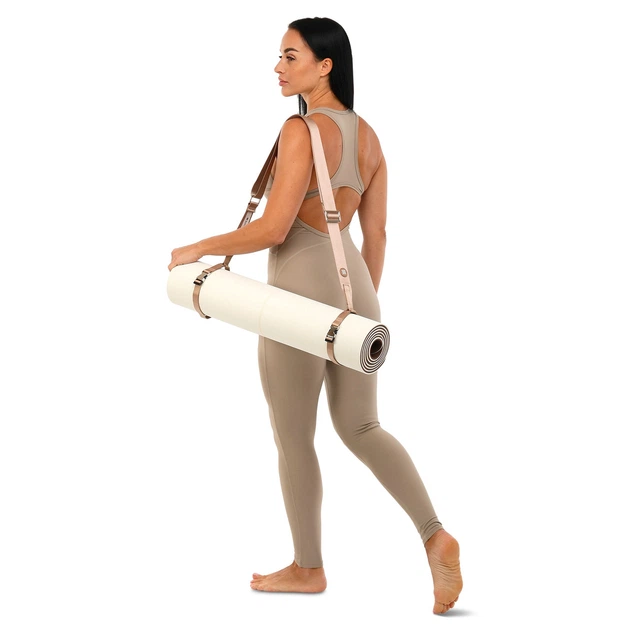 Ремень стяжка для переноски коврика Bloom Yoga Mat Strap 7084 Beige - Фото 7 Ремень стяжка для переноски коврика Bloom Yoga Mat Strap 7084 Beige - изображение 7