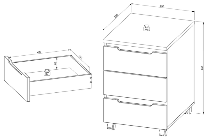 Тумба Brego Szynaka Meble 45x66x55 (BREGO 17) 170650 - зображення 2
