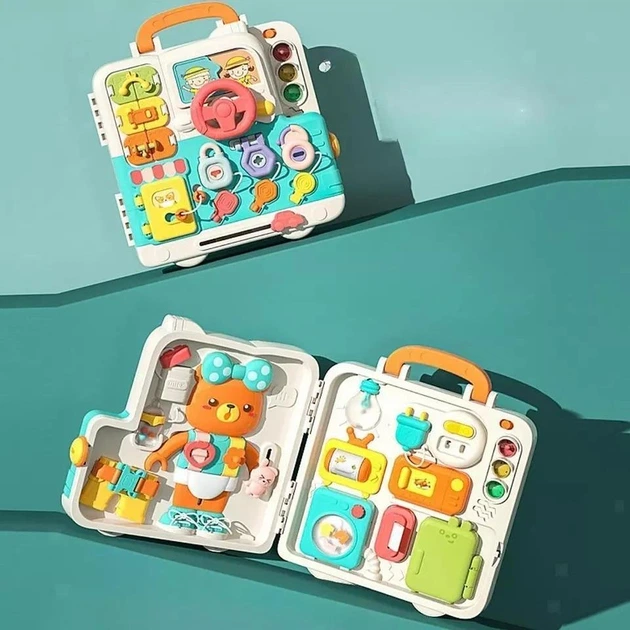 Детский игровой развивающий бизиборд W TOYS для малышей от 18 мес с украинской озвучкой и подсветкой - изображение 8