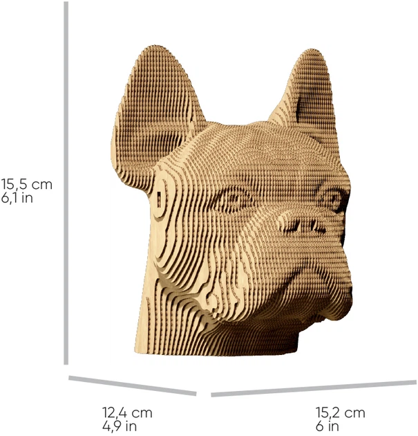 3D пазл-конструктор Cartonic 3D Puzzle Bulldog Бульдог Картонный (CARTMBDG) - изображение 5