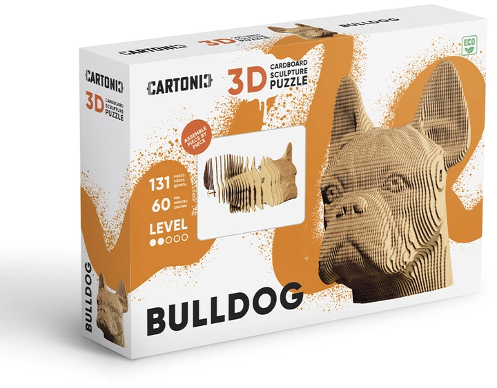 3D пазл-конструктор Cartonic 3D Puzzle Bulldog Бульдог Картонный (CARTMBDG) - изображение 10