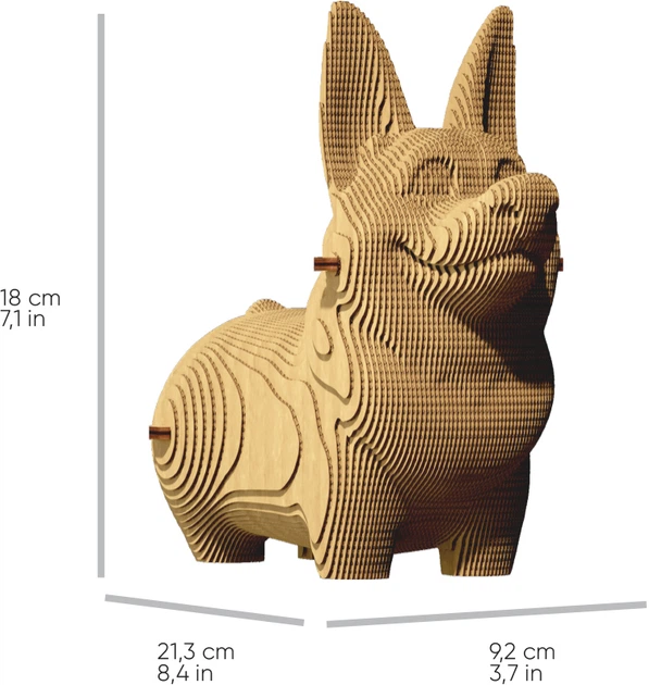 3D пазл-конструктор Cartonic 3D Puzzle Corgi Коргі Картонний (CARTCORG) - Фото 4 3D пазл-конструктор Cartonic 3D Puzzle Corgi Коргі Картонний (CARTCORG) - зображення 4