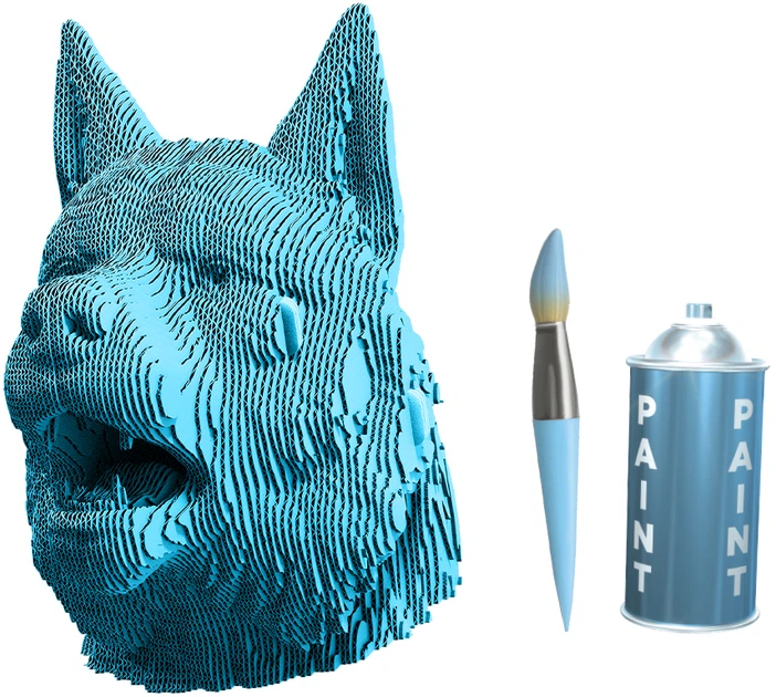 3D пазл-конструктор Cartonic 3D Puzzle Wolf Картонный (CARTWOLF) - изображение 8