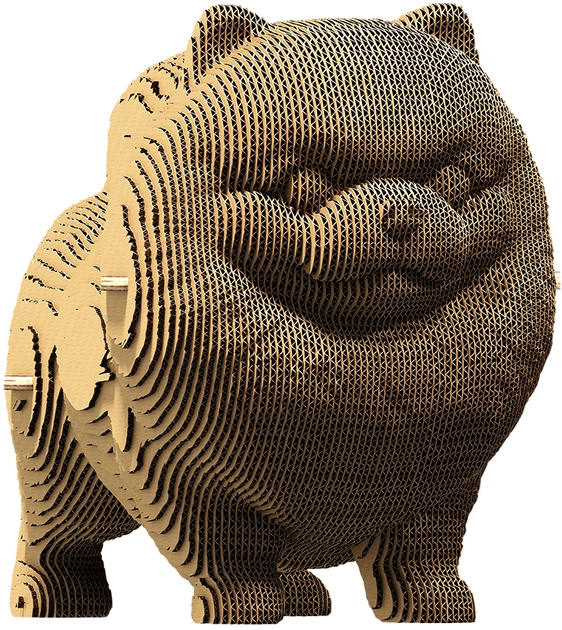 3D пазл-конструктор Cartonic 3D Puzzle Pomeranian spitz Померанский шпиц Картонный (CARTSPITS) - изображение 3
