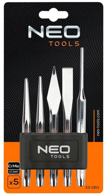 Набір кернерів пробійників і зубил Neo Tools 5 шт (33-060) - изображение 2