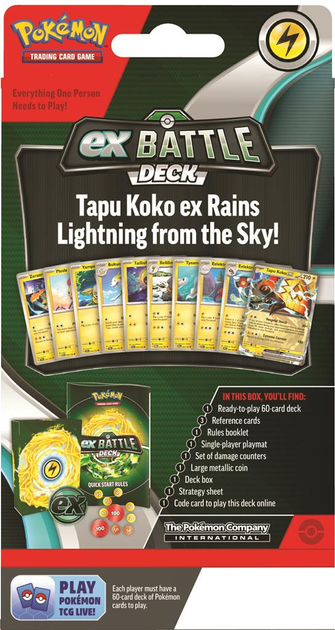 Набір Pokemon TCG: Battle Deck - Tapu Koko ex/Iron Leaves ex Bundle 6 шт (820650868764) - зображення 8