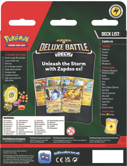 Набір Pokemon TCG: Deluxe Battle Decks Ninetales/ Zapdos - Bundle 6 шт (820650876004) - зображення 9
