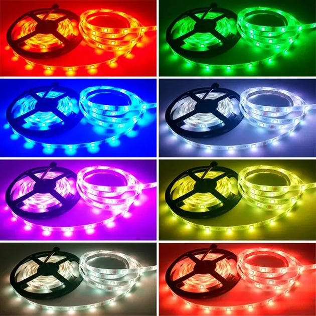 Світлодіодна стрічка RGB LED Mood lights з bluetooth управлінням 5м Aurora - Фото 2 Світлодіодна стрічка RGB LED Mood lights з bluetooth управлінням 5м Aurora - изображение 2