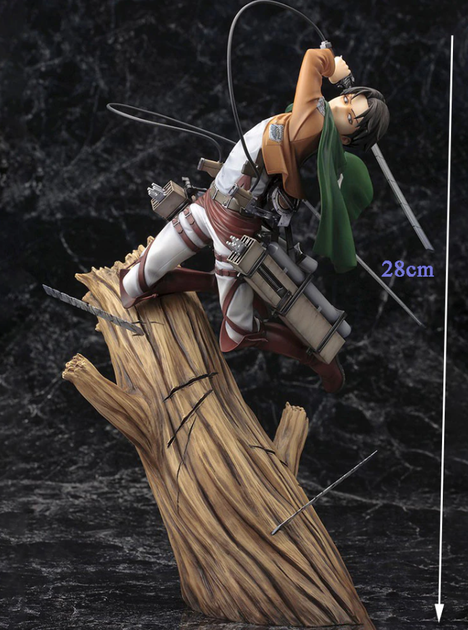 Коллекционная фигурка Леви Аккерман на бревне Атака на титанов ABC Attack on Titan 28 cm - изображение 9