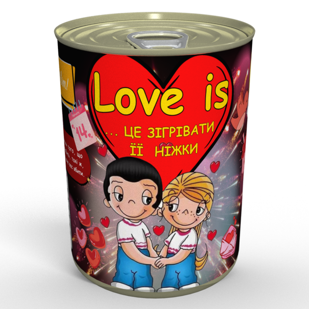 Жіночі Консервовані шкарпетки Love is...зігрівати її ніжки приємний подарунок на День Закоханих - Фото 1 Жіночі Консервовані шкарпетки Love is...зігрівати її ніжки приємний подарунок на День Закоханих - изображение 1