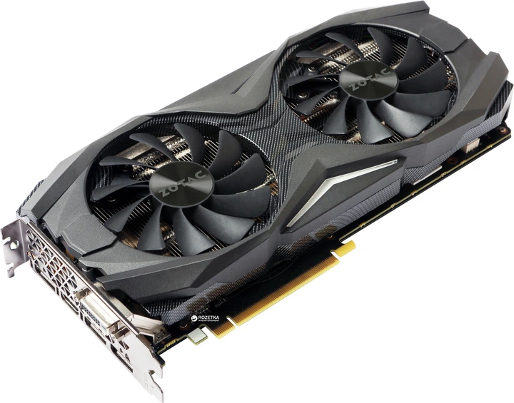 Відеокарта Zotac PCI-Ex GeForce GTX 1070 AMP Edition 8GB GDDR5 (256bit) (1506/8008) (DVI, HDMI, 3 x DisplayPort) (ZT-P10700E-10S) - зображення 2