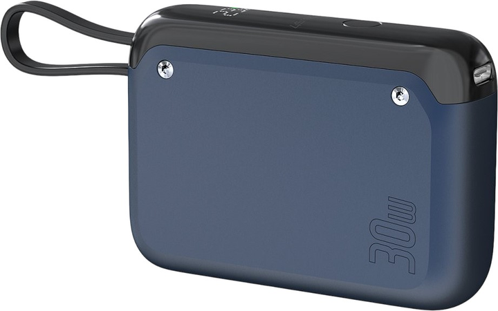 УМБ 4smarts Pocket with integrated USB-C Cable 10000 mAh 30W Steel Blue (4252011907403) - зображення 4
