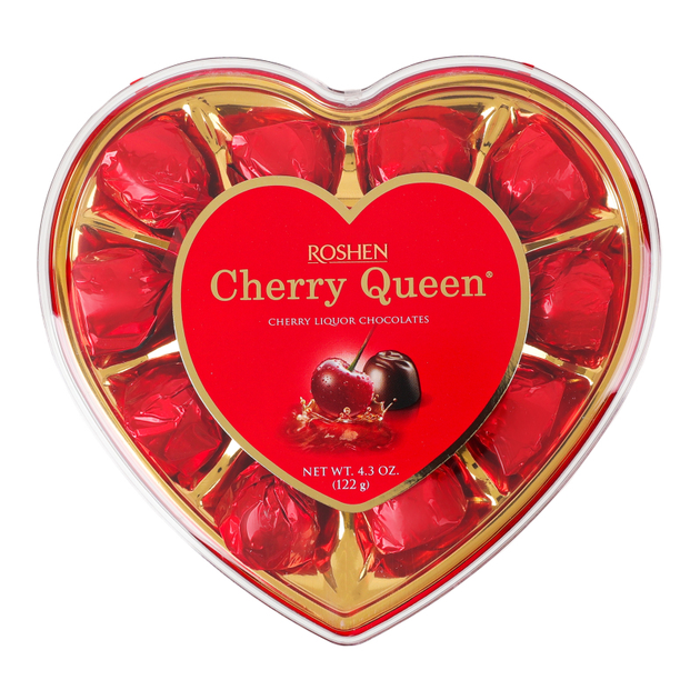 Конфеты в коробке Roshen Cherry Queen Heart 122 г (4823077640049 ...