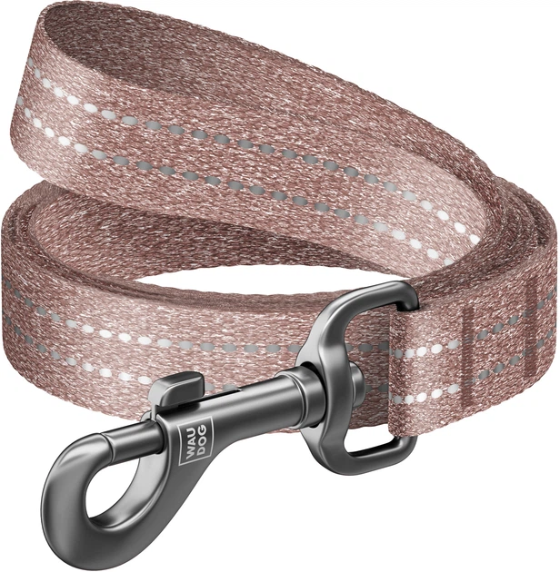 Фото - Поводок Waudog Повідець для собак з відновленої бавовни Collar  Re-cotton світловідбивний, S, Ш 15 мм, Д 300 см  (03086)