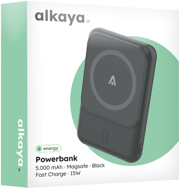 Powerbank alkaya Thor MagSafe Slim 5000 mAh 15W Black (PB-40005) - obraz 5