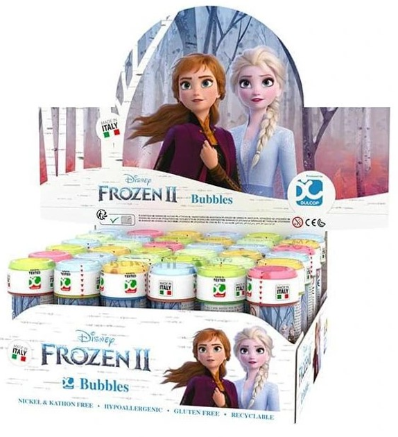 Zestaw baniek mydlanych Bubble World Frozen II 36 szt x 60 ml (8007315082303) - obraz 1