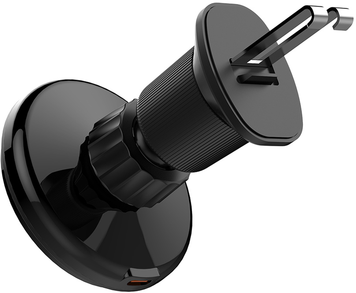 Бездротовий автомобільний зарядний пристрій ColorWay MagSafe 360° Air Vent 15W Black (CW-CHMW042Q-BK) - зображення 5