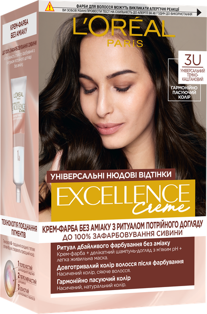 Стійка крем-фарба для волосся L'Oreal Paris Excellence Crème