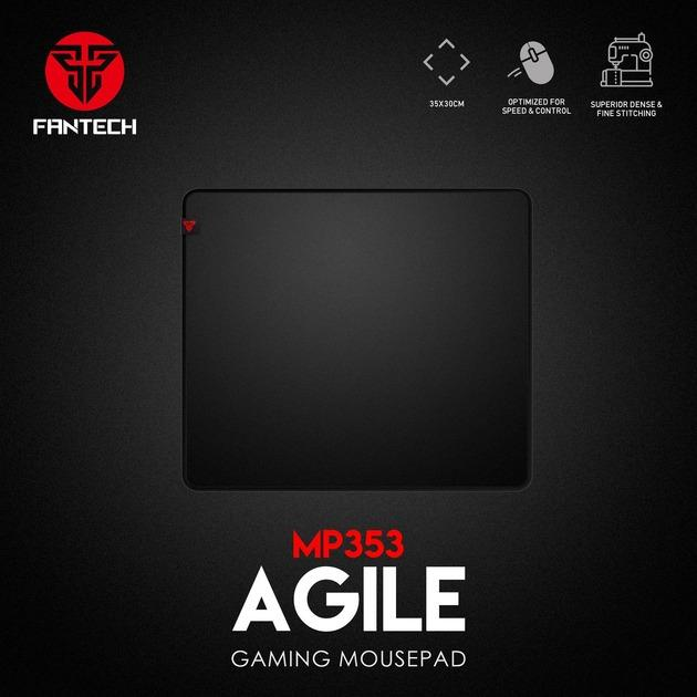 Коврик для мыши игровой Fantech Agile MP353 300*300*4mm, Чёрный (1010846-Black) - изображение 1