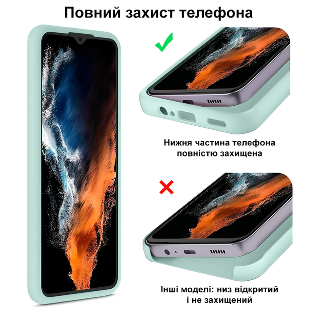 Чехол противоударный Silicone case защита камеры Kassel для Samsung M30S/M21 (02) бирюза Sea blue - изображение 4