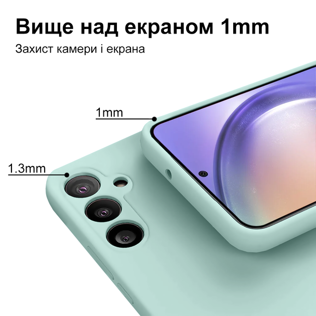 Чехол противоударный Silicone case защита камеры Kassel для Samsung M30S/M21 (02) бирюза Sea blue - изображение 6