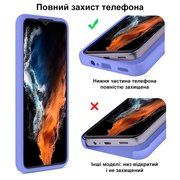 Чохол Silicone case Camera Protective Samsung Note 10 Plus (13) ліловий Lilac - зображення 4