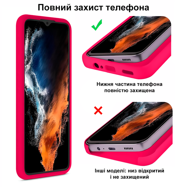 Чехол противоударный Kassel Camera Protective для Samsung A32 (21) Shiny pink Ярко-розовый - изображение 4