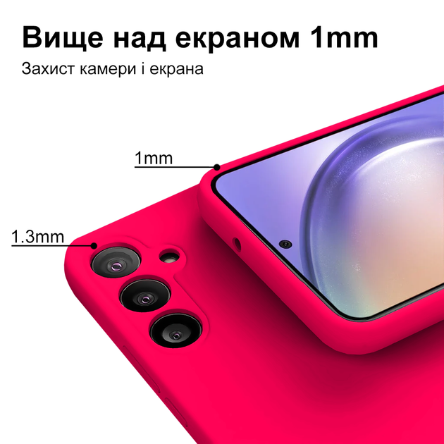 Чехол противоударный Kassel Camera Protective для Samsung A32 (21) Shiny pink Ярко-розовый - изображение 7