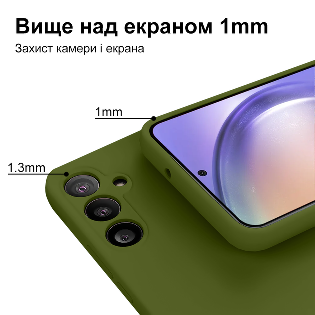 Чохол Silicone case Camera Protective Xiaomi Mi 9 Lite (25) хакі зелений Khaki - зображення 6