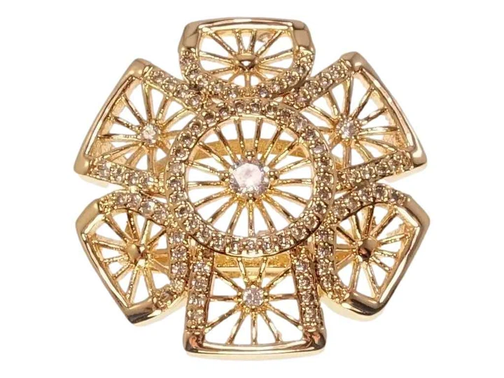 Каблучка XUPING Xuping Позолота 18K «Ажурна квітка з цирконієм» (089570) р.18.5 - Фото 1 Каблучка XUPING Xuping Позолота 18K «Ажурна квітка з цирконієм» (089570) р.18.5 - зображення 1