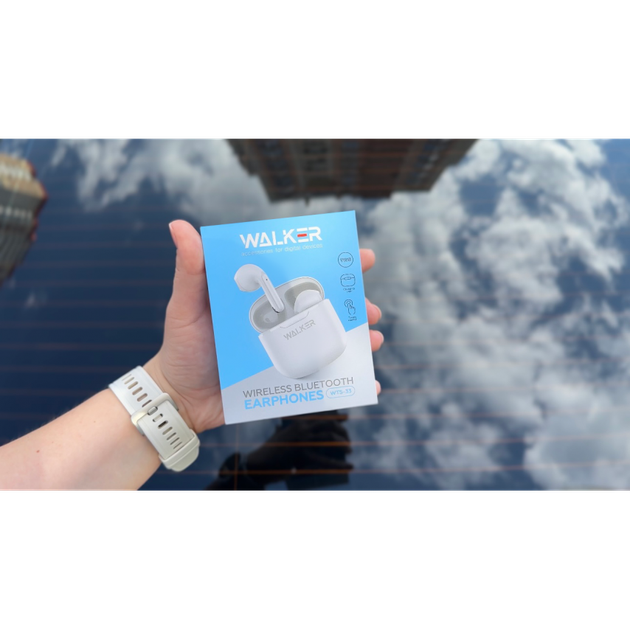 Навушники Bluetooth WALKER WTS-33 white - изображение 12