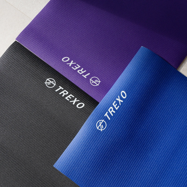 Килимок для йоги Trexo YM-P01C 6 мм Black (5904823002294) - зображення 6