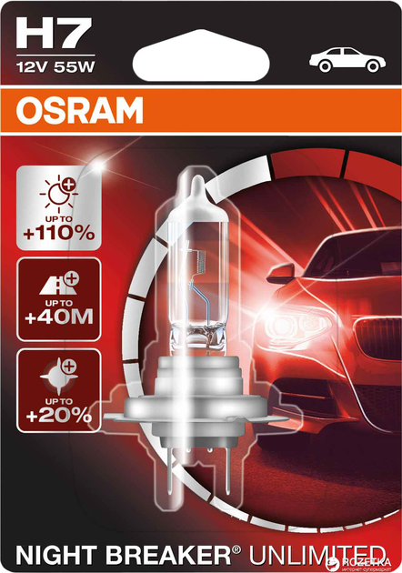 Автолампа Osram Night Breaker Unlimited H7 12V 55W (64210NBU-01B ...