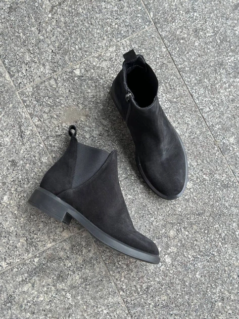 Женские демисезонные челси ShoesBand Черные натуральная замша 39 (25-25,5 см) (S45151-1д) - Фото 2 Женские демисезонные челси ShoesBand Черные натуральная замша 39 (25-25,5 см) (S45151-1д) - изображение 2