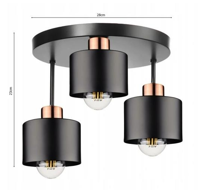 Светильник подвесной Luxar 3136 E27 з золотом - изображение 2